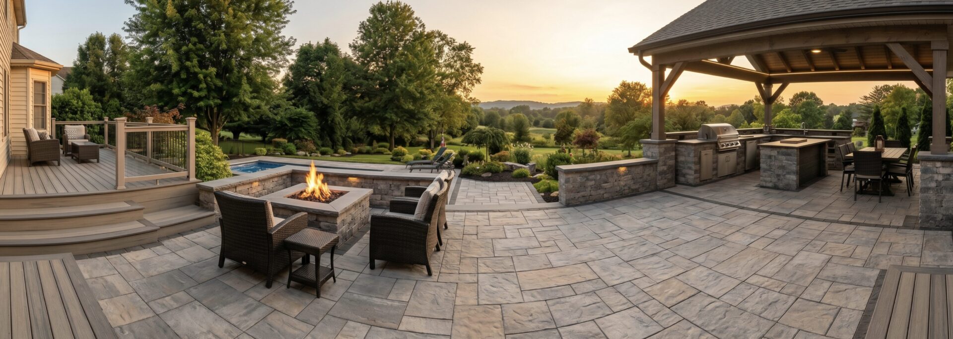 custom paver patio chester county pa by Deck Craft Plus